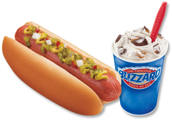 Hot Dog and Blizzard